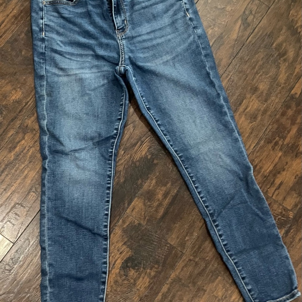 American Eagle Outfitters Blue Ankle Cropped Jeans